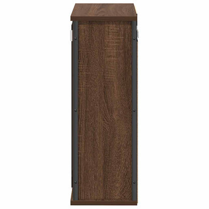Baderomsskap veggskap med speil Brun Eik 50x21x60 cm