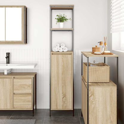 Baderomsskap Sonoma Eik med hyller 36x35x165 cm