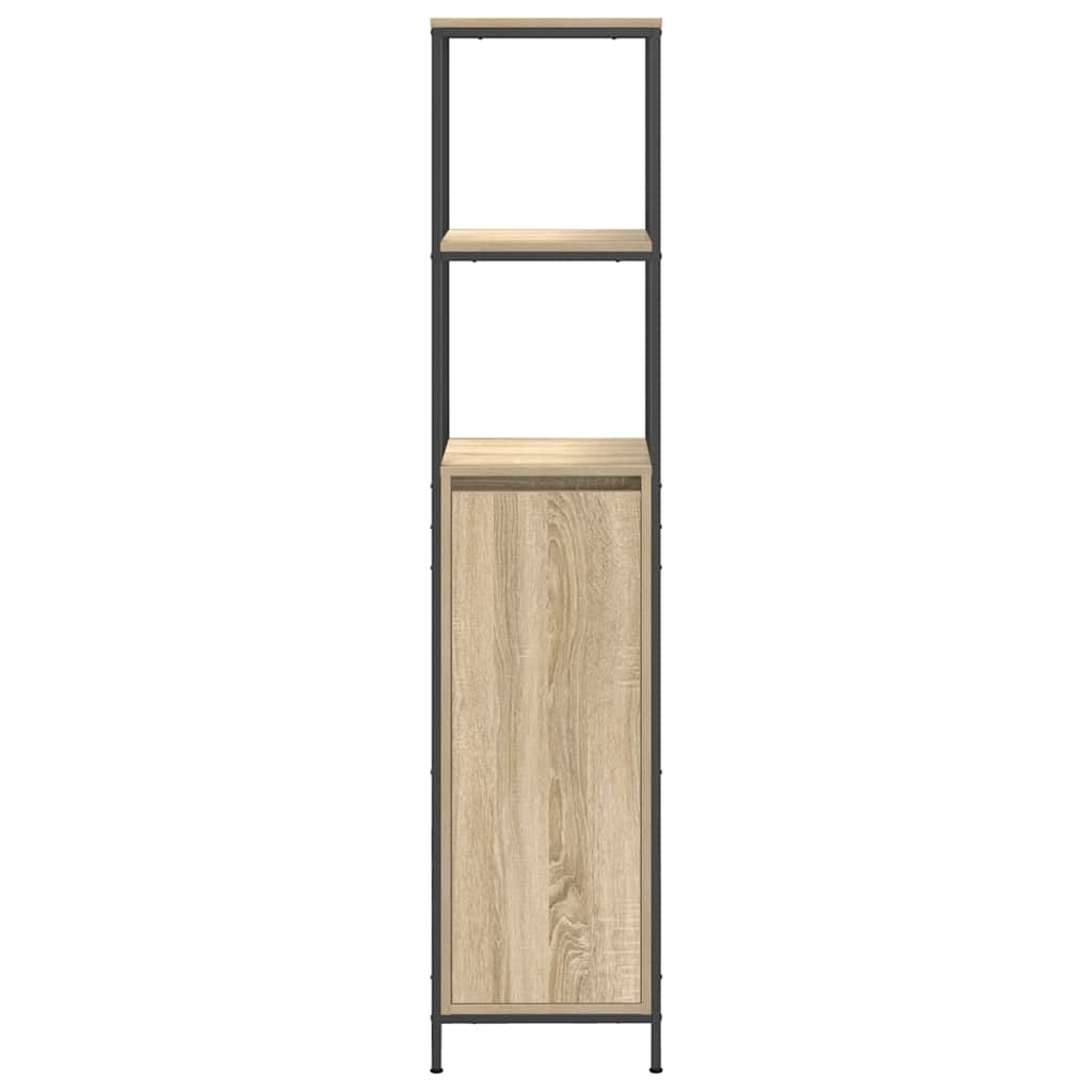 Baderomsskap med hyller sonoma eik 36x35x165 cm