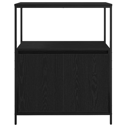 Baderomsskap Svart Eik med hyller 76,5x35x95 cm