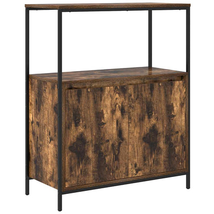 Baderomsskap Røkt Eik med hyller 76,5x35x95 cm