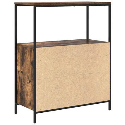 Baderomsskap Røkt Eik med hyller 76,5x35x95 cm