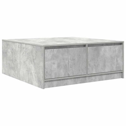Salongbord Sofabord Betonggrå med skuffer 100x100x40 cm