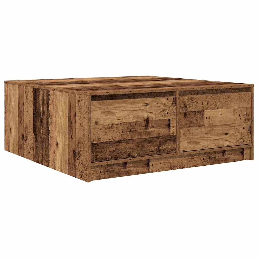 Salongbord Sofabord Gammelt Tre med skuffer 100x100x40 cm