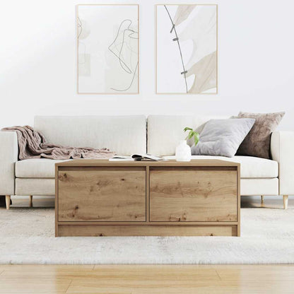 Salongbord Sofabord Artisan Eik med skuffer 100x100x40 cm
