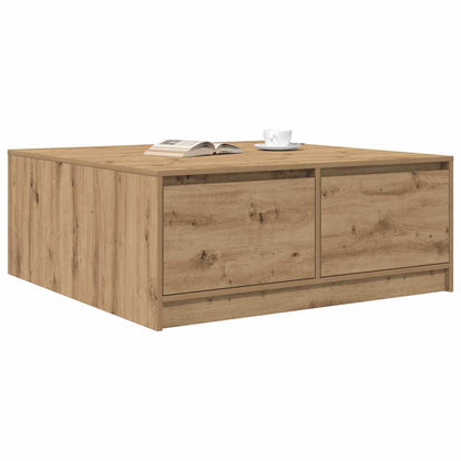 Salongbord Sofabord Artisan Eik med skuffer 100x100x40 cm