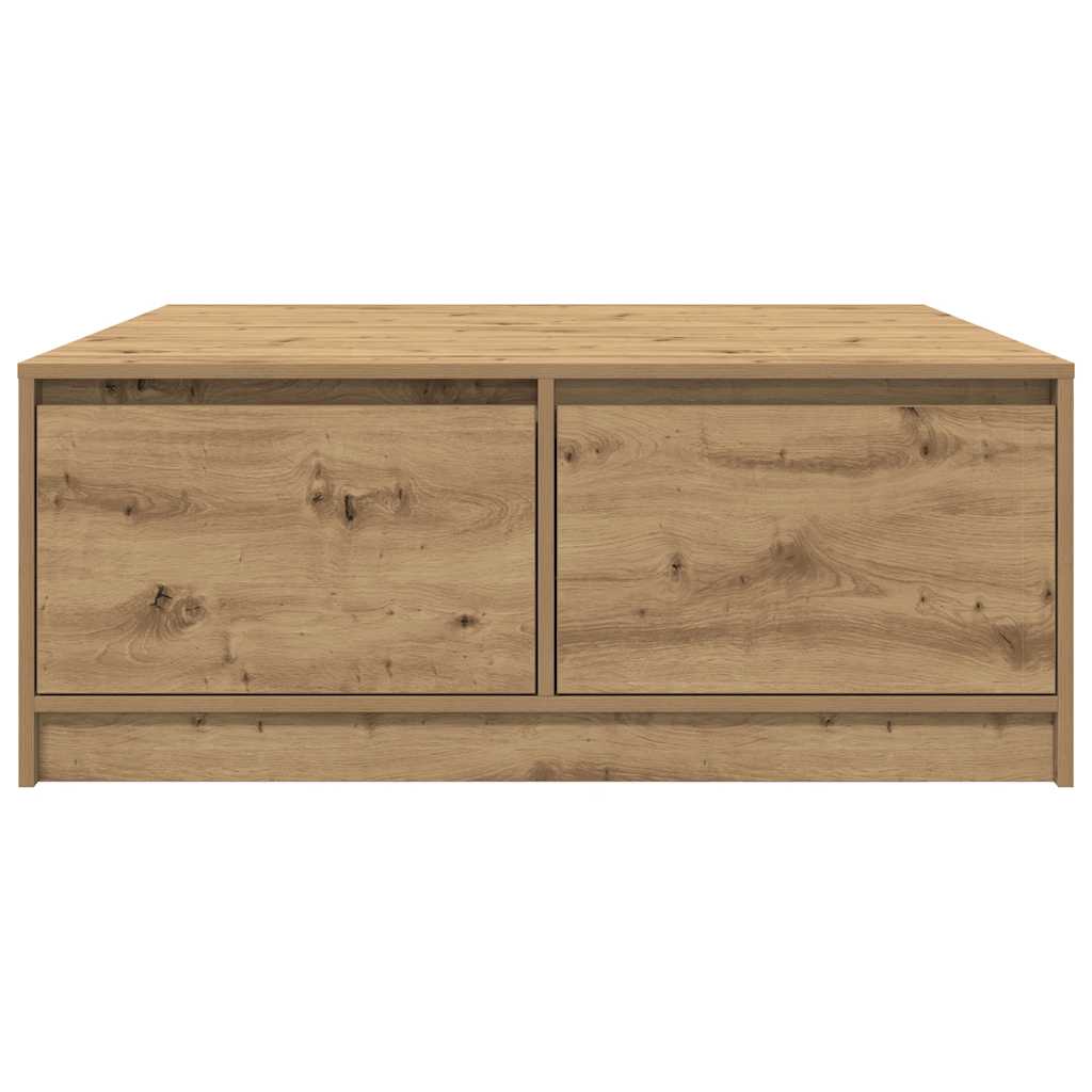 Salongbord Sofabord Artisan Eik med skuffer 100x100x40 cm