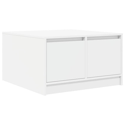 Salongbord Sofabord Hvit med skuffer 70,5x70x40 cm