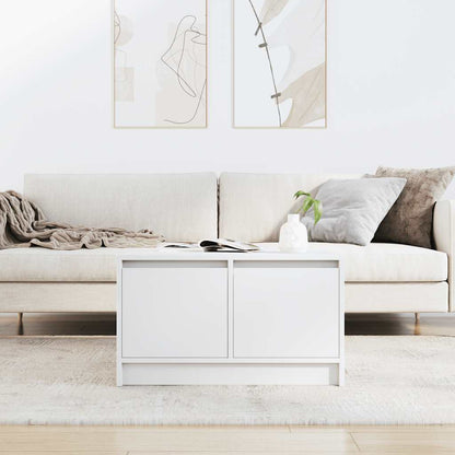 Salongbord Sofabord Hvit med skuffer 70,5x70x40 cm