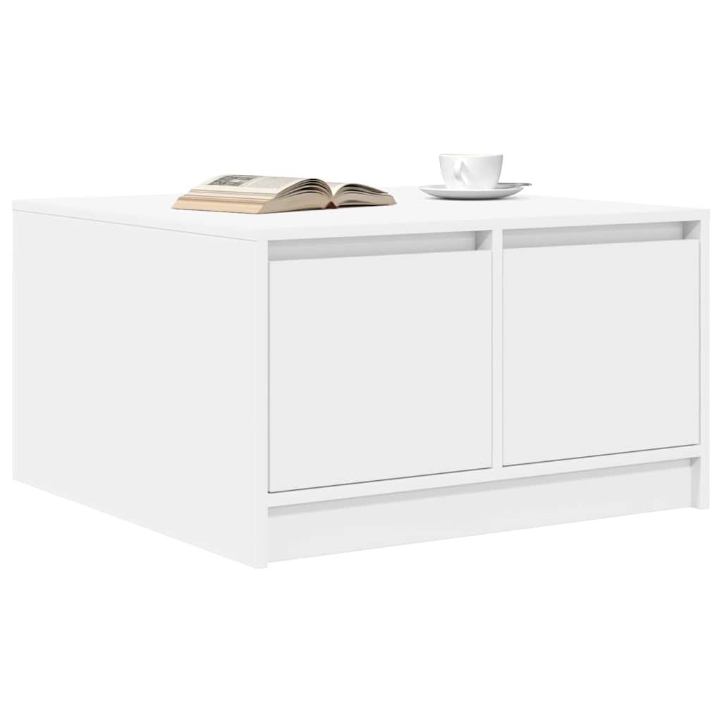 Salongbord Sofabord Hvit med skuffer 70,5x70x40 cm