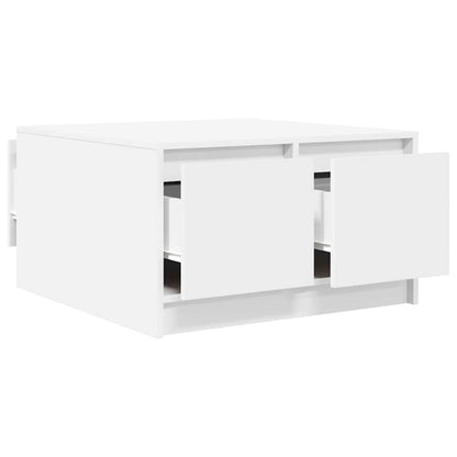 Salongbord Sofabord Hvit med skuffer 70,5x70x40 cm