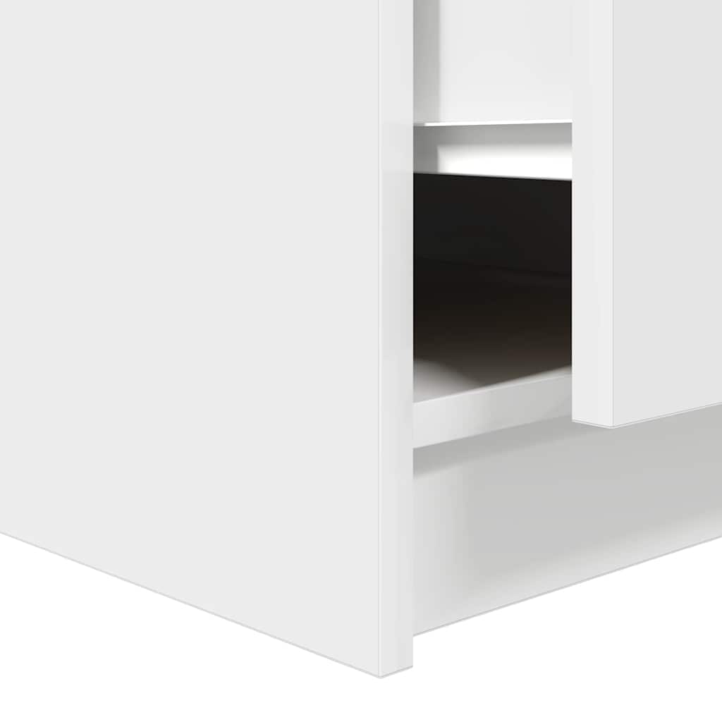 Salongbord Sofabord Hvit med skuffer 70,5x70x40 cm