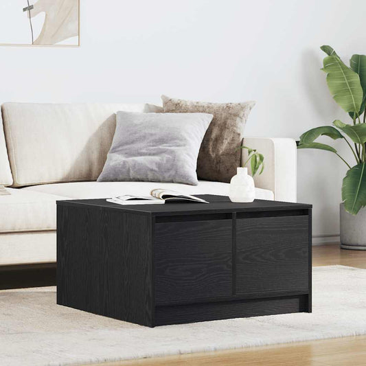 Salongbord Sofabord Svart med skuffer 70,5x70x40 cm