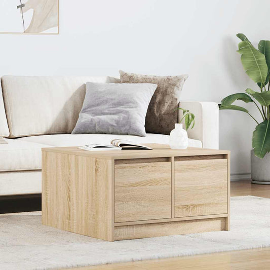 Salongbord Sofabord Sonoma Eik med skuffer 70,5x70x40 cm