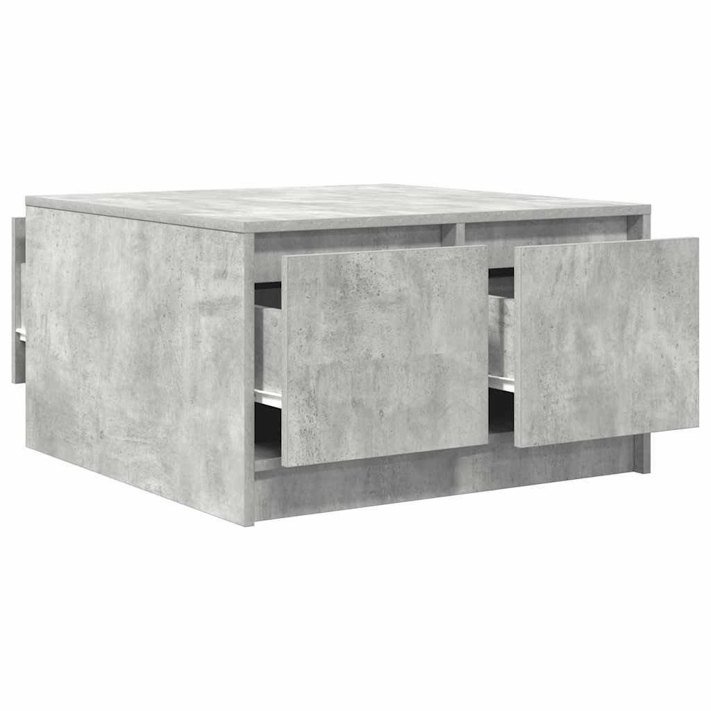 Salongbord Sofabord Betonggrå med skuffer 70,5x70x40 cm
