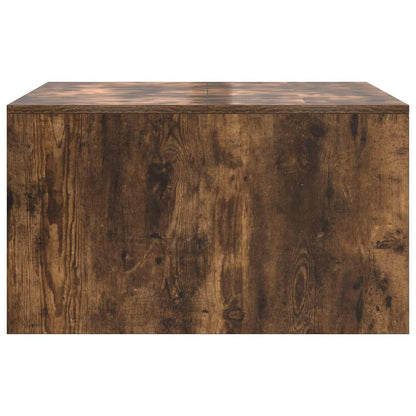 Salongbord Sofabord Røkt Eik med skuffer 70,5x70x40 cm