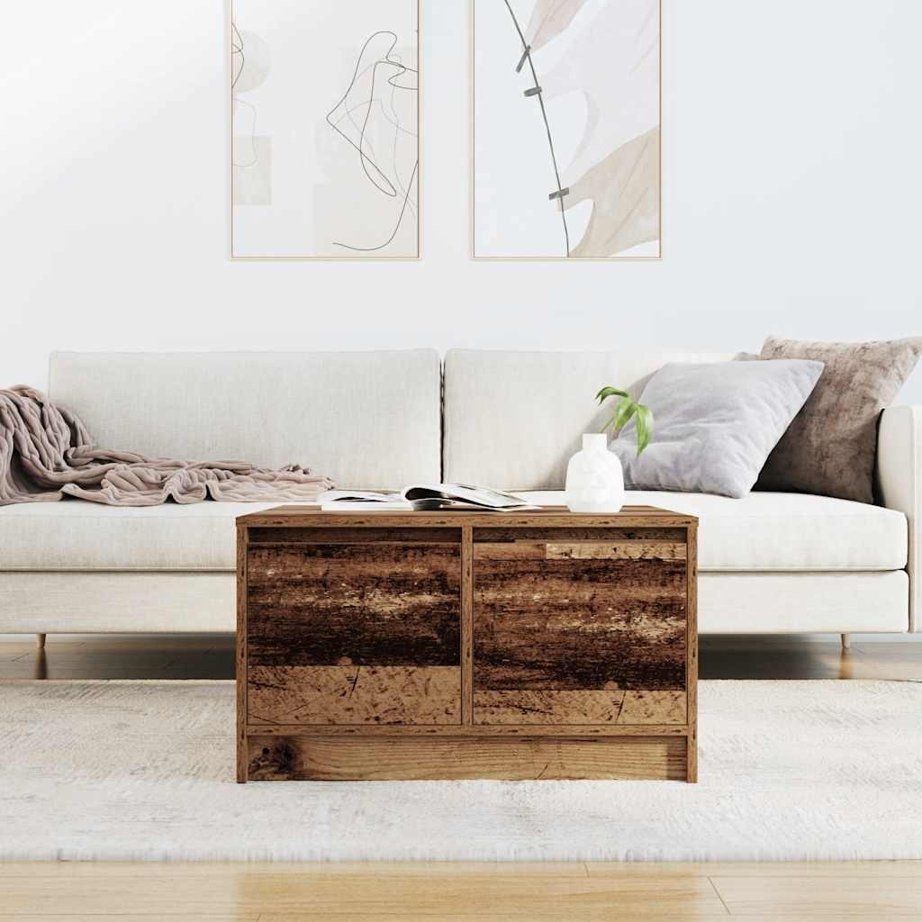 Salongbord Sofabord Gammelt Tre med skuffer 70,5x70x40 cm