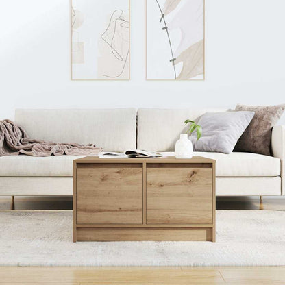Salongbord Sofabord Artisan Eik med skuffer 70,5x70x40 cm