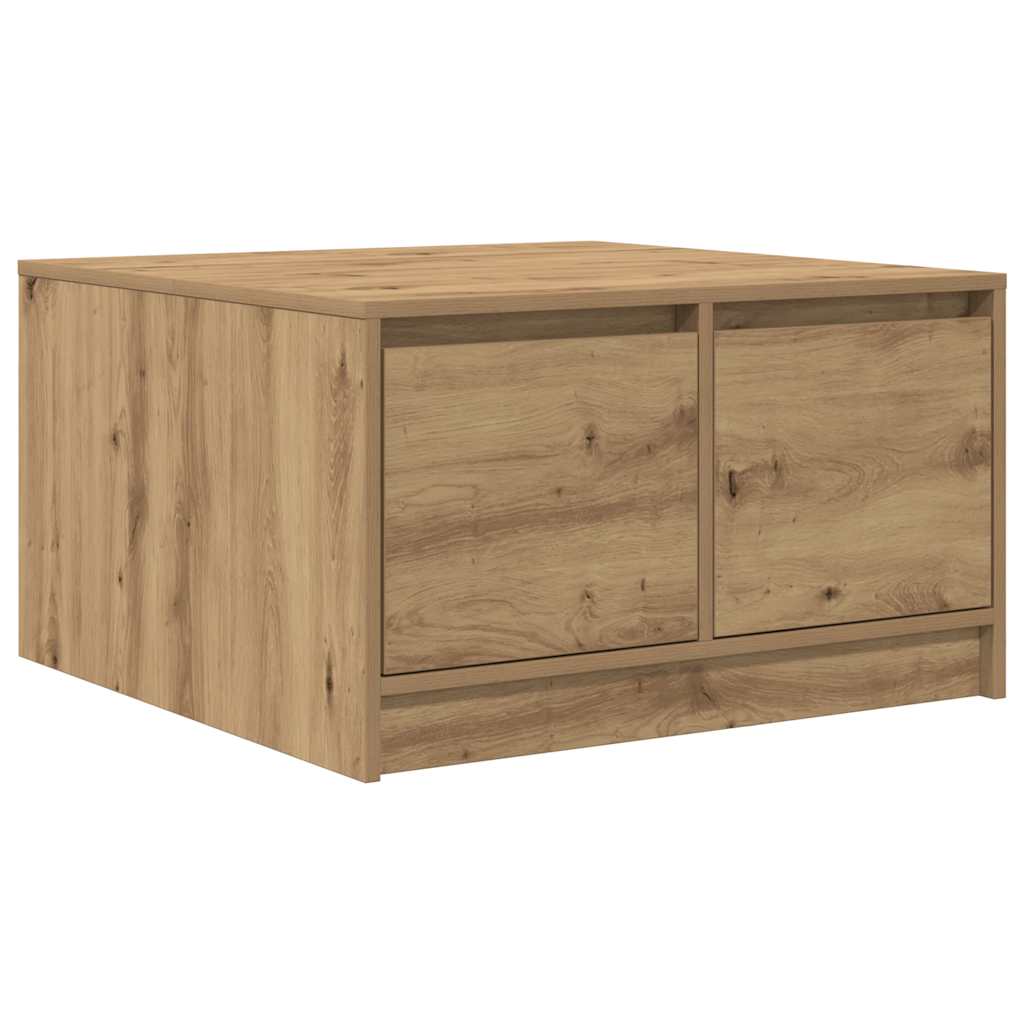 Salongbord Sofabord Artisan Eik med skuffer 70,5x70x40 cm