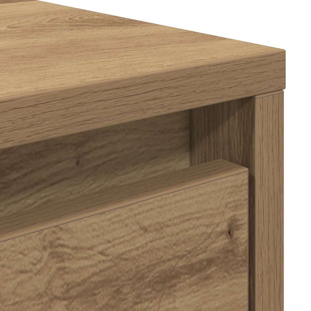 Salongbord Sofabord Artisan Eik med skuffer 70,5x70x40 cm