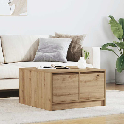 Salongbord Sofabord Artisan Eik med skuffer 70,5x70x40 cm