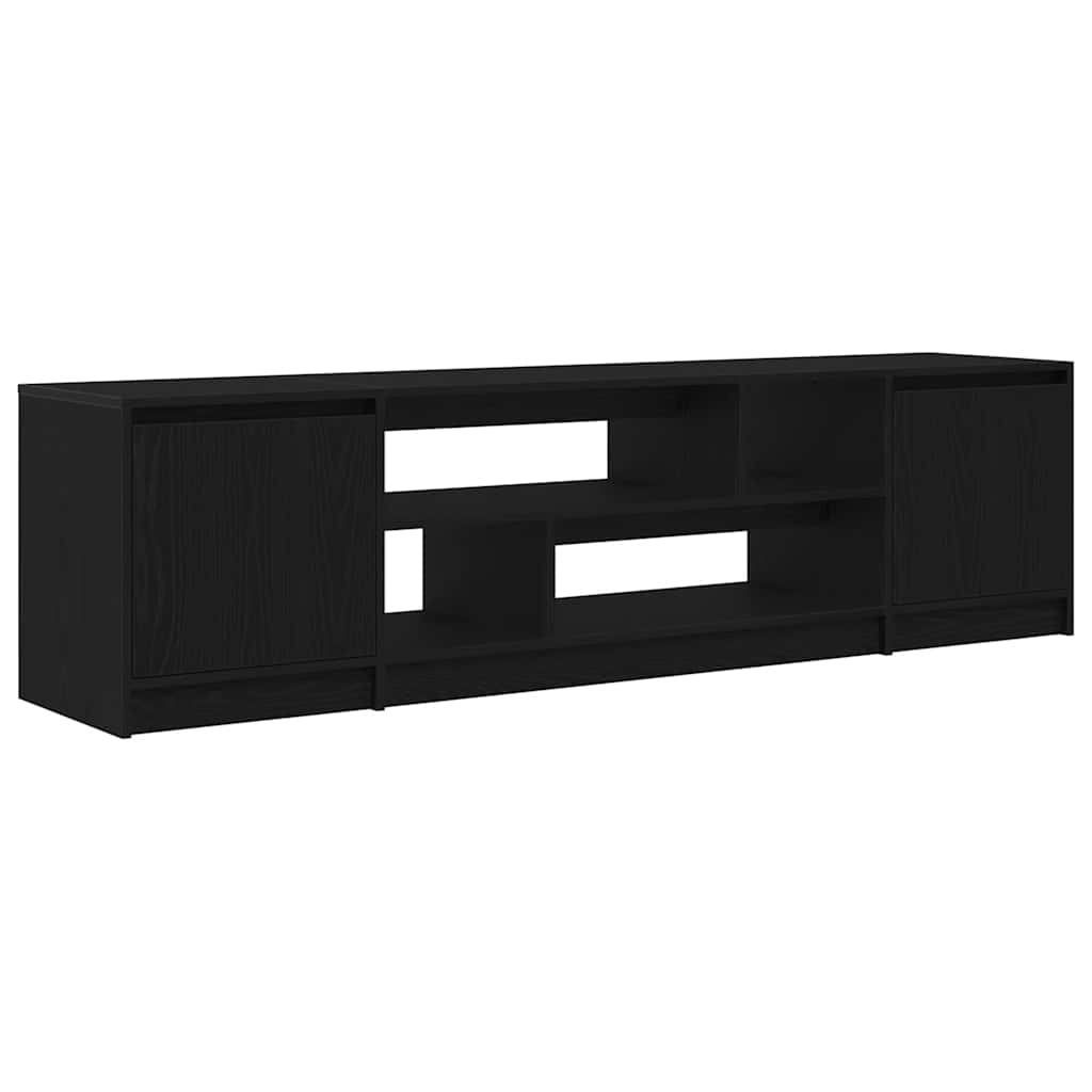 TV-Møbel Svart Eik TV-benk 188,5x41x50 cm