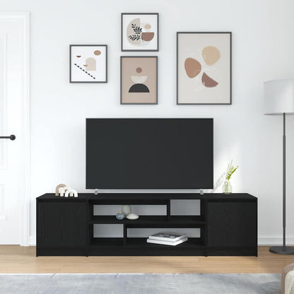 TV-Møbel Svart Eik TV-benk 188,5x41x50 cm