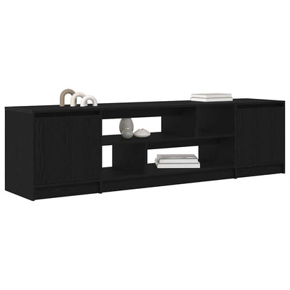 TV-Møbel Svart Eik TV-benk 188,5x41x50 cm