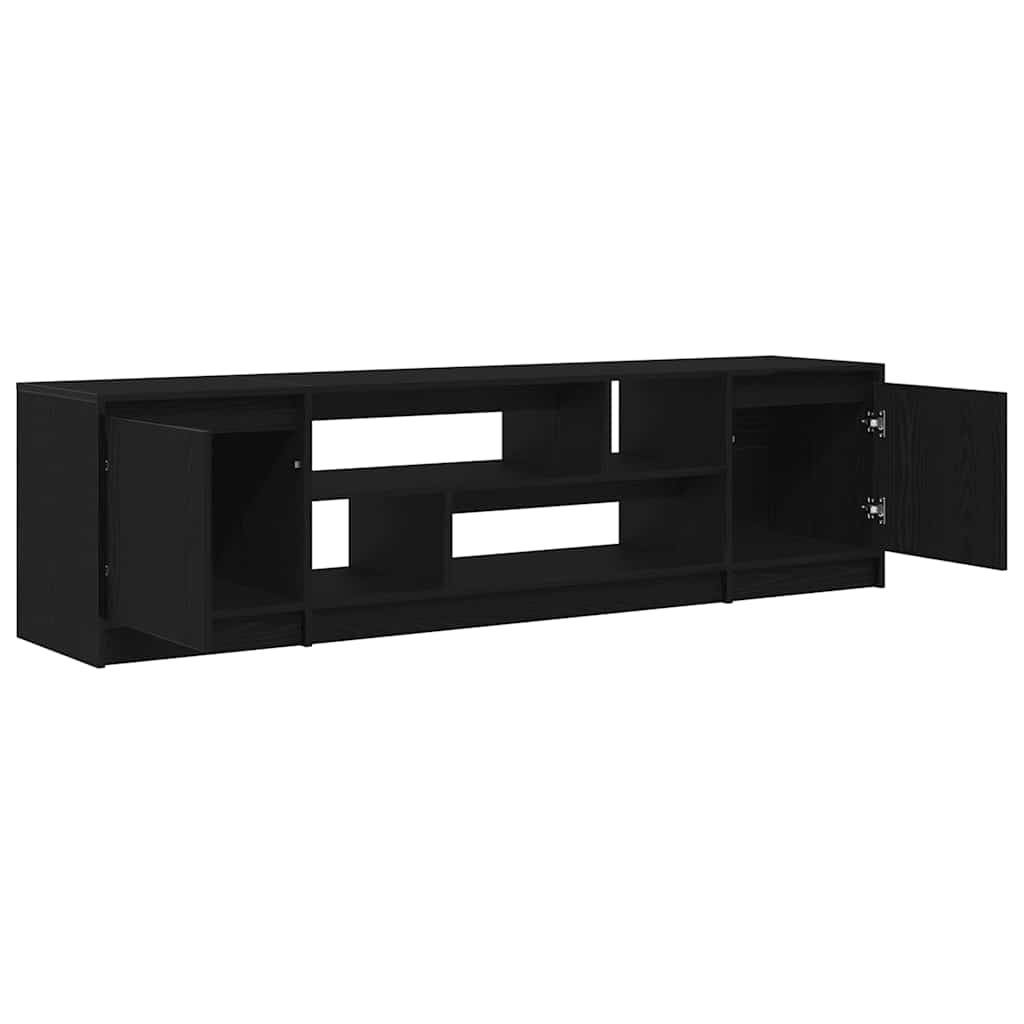 TV-Møbel Svart Eik TV-benk 188,5x41x50 cm