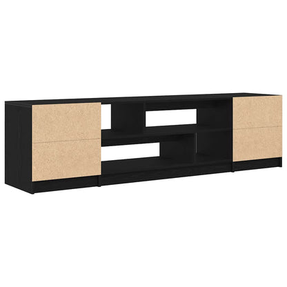 TV-Møbel Svart Eik TV-benk 188,5x41x50 cm