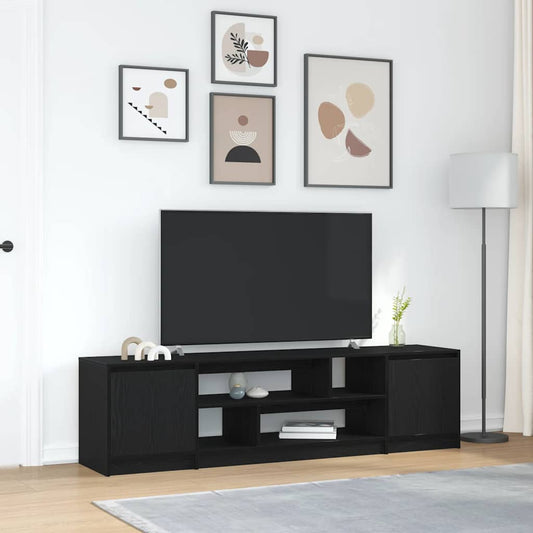 TV-Møbel Svart Eik TV-benk 188,5x41x50 cm