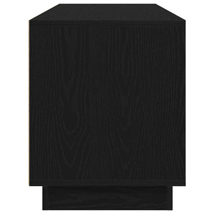 TV-Møbel Svart Eik TV-benk med LED-lys 160,5x41x50 cm