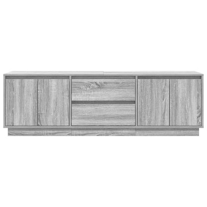 TV-Møbel Sonoma Grå TV-benk med LED-lys 160,5x41x50 cm