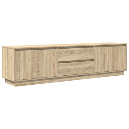 TV-Møbel Sonoma Eik TV-benk med LED-lys 193,5x41x50 cm