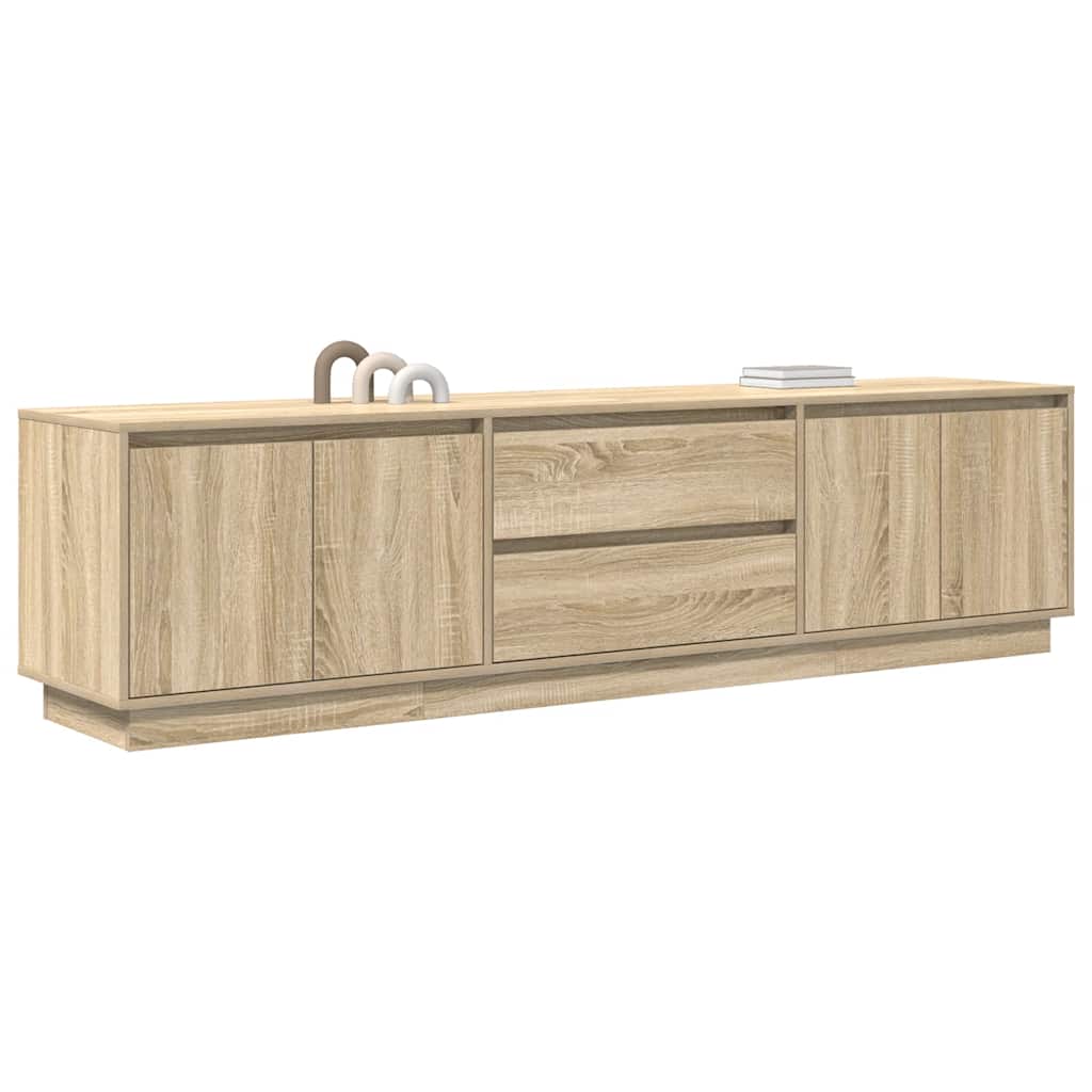 TV-Møbel Sonoma Eik TV-benk med LED-lys 193,5x41x50 cm