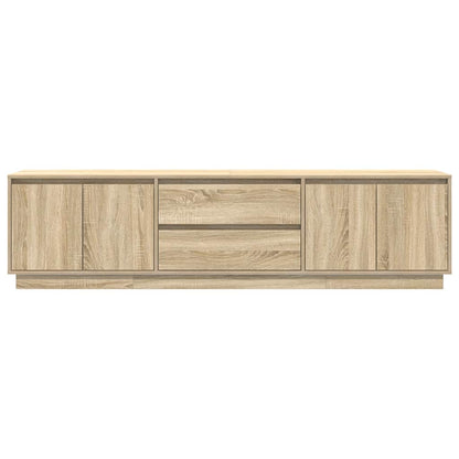 TV-Møbel Sonoma Eik TV-benk med LED-lys 193,5x41x50 cm