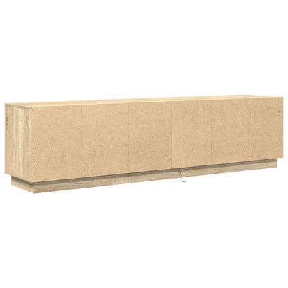 TV-Møbel Sonoma Eik TV-benk med LED-lys 193,5x41x50 cm