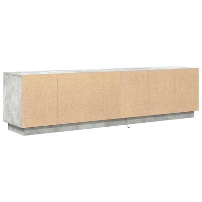 TV-Møbel Betonggrå TV-benk med LED-lys 193,5x41x50 cm