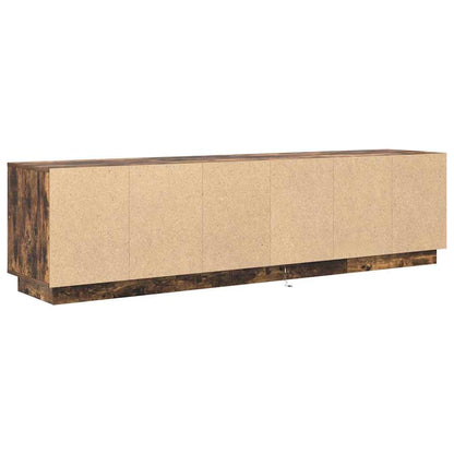 TV-Møbel Røkt EikTV-benk med LED-lys 193,5x41x50 cm