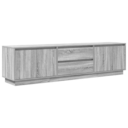 TV-Møbel Sonoma Grå TV-benk med LED-lys 193,5x41x50 cm