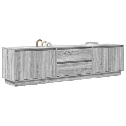 TV-Møbel Sonoma Grå TV-benk med LED-lys 193,5x41x50 cm
