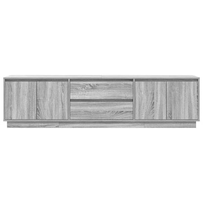 TV-Møbel Sonoma Grå TV-benk med LED-lys 193,5x41x50 cm
