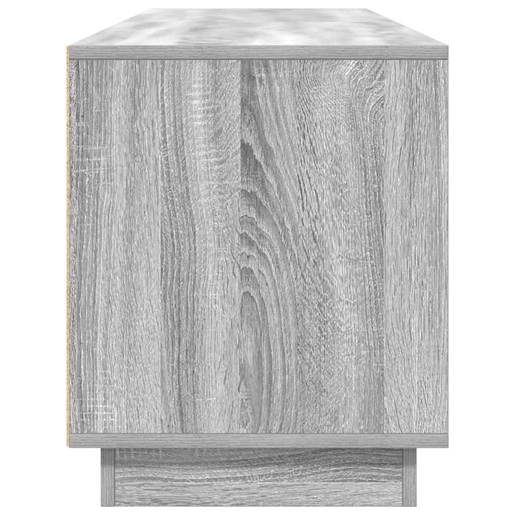 TV-Møbel Sonoma Grå TV-benk med LED-lys 193,5x41x50 cm