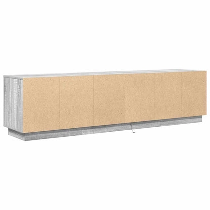TV-Møbel Sonoma Grå TV-benk med LED-lys 193,5x41x50 cm