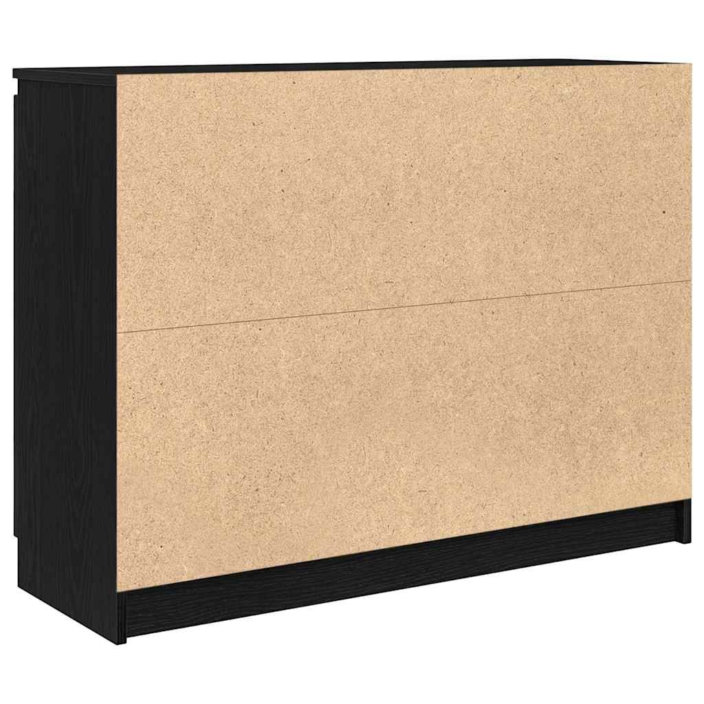 Skjenk Svart Eik med skuffer 100,5x35x76 cm