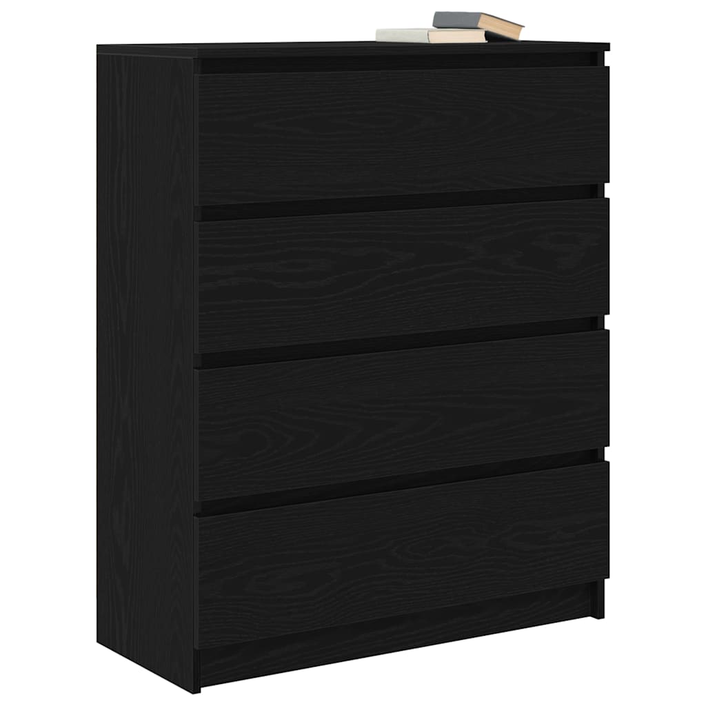 Skjenk Svart Eik 70x34x90 cm