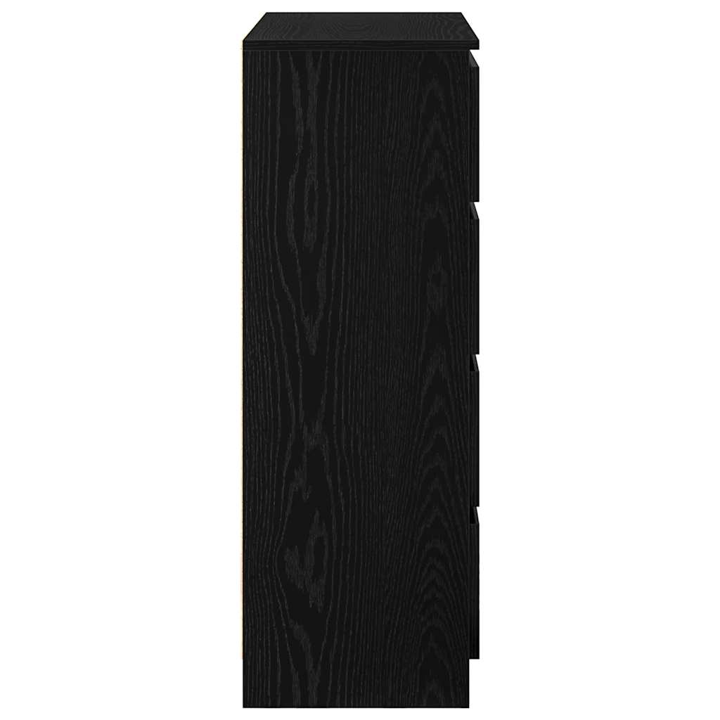 Skjenk Svart Eik 70x34x90 cm