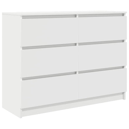 Skjenk hvit 100x35x76 cm konstruert tre