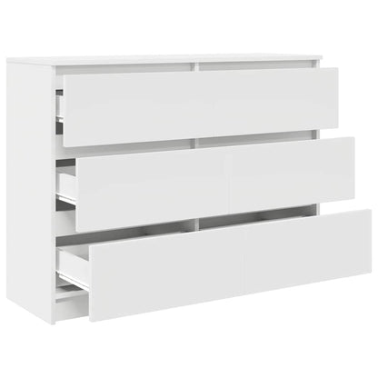 Skjenk hvit 100x35x76 cm konstruert tre