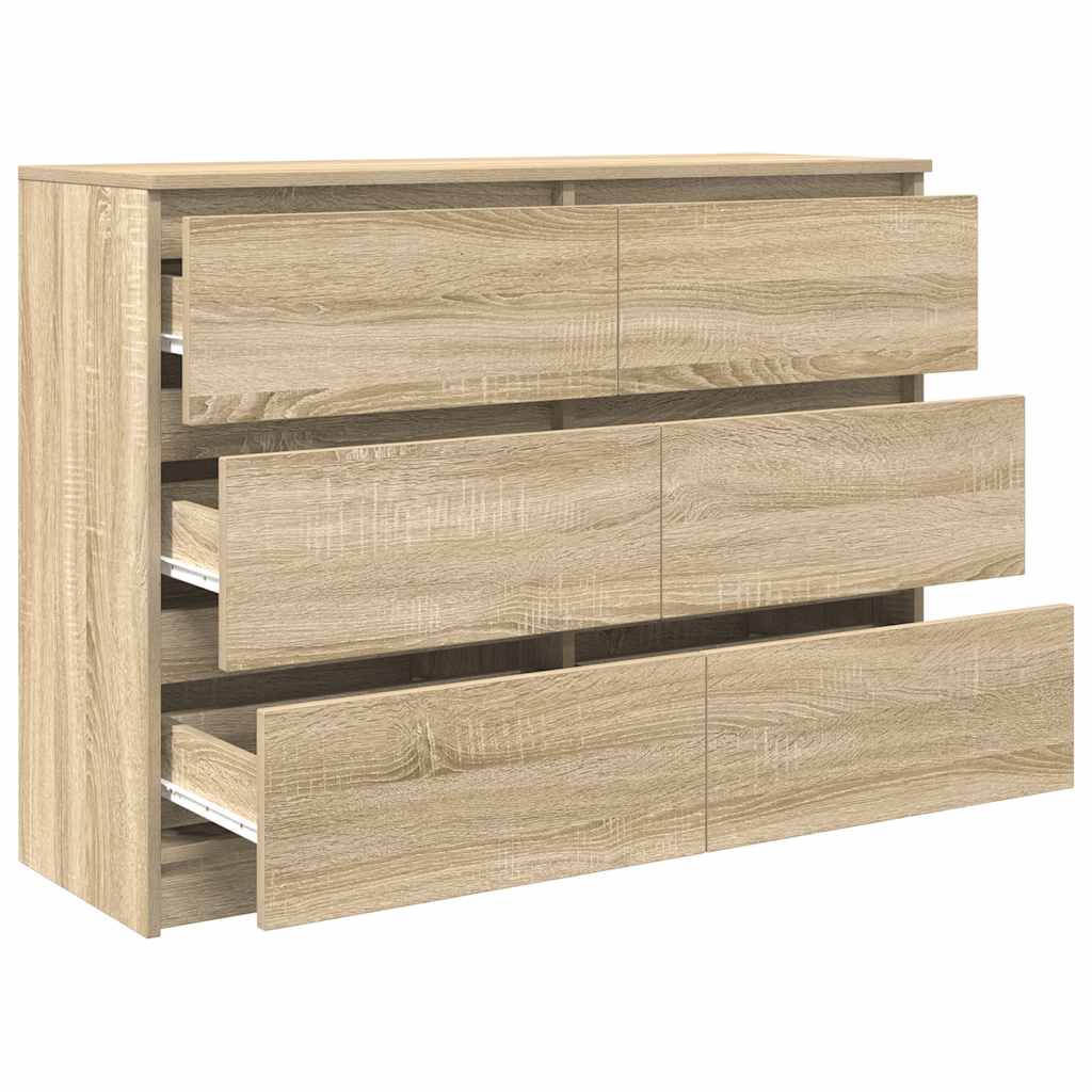 Skjenk sonoma eik 100x35x76 cm konstruert tre